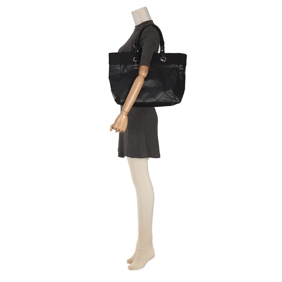 CHANEL Leather Canvas Tote - Picture 8 of 14